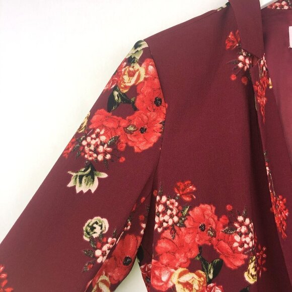 DR2 Floral Lightweight Open Front Blazer Size Petite Small - Picture 5 of 16